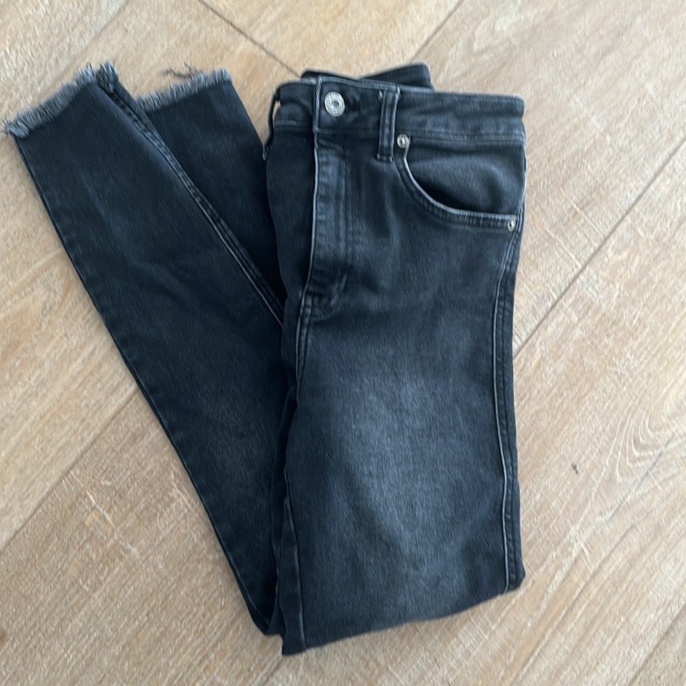 Free people faded black skinny jeans
